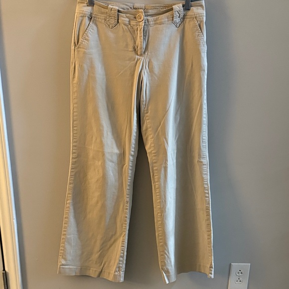 New York & Company Pants - New York & Company Manhattan Chino Beige Wide Leg Pants